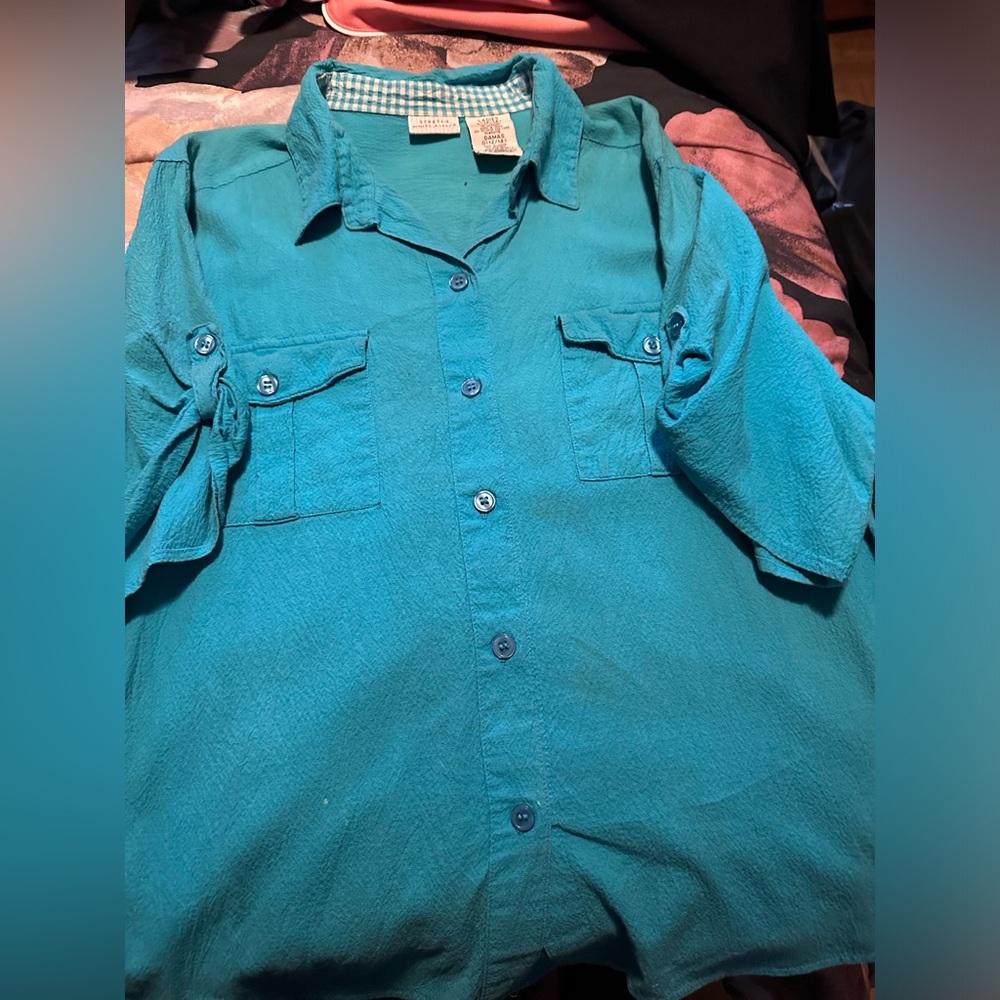 Blue Button Up